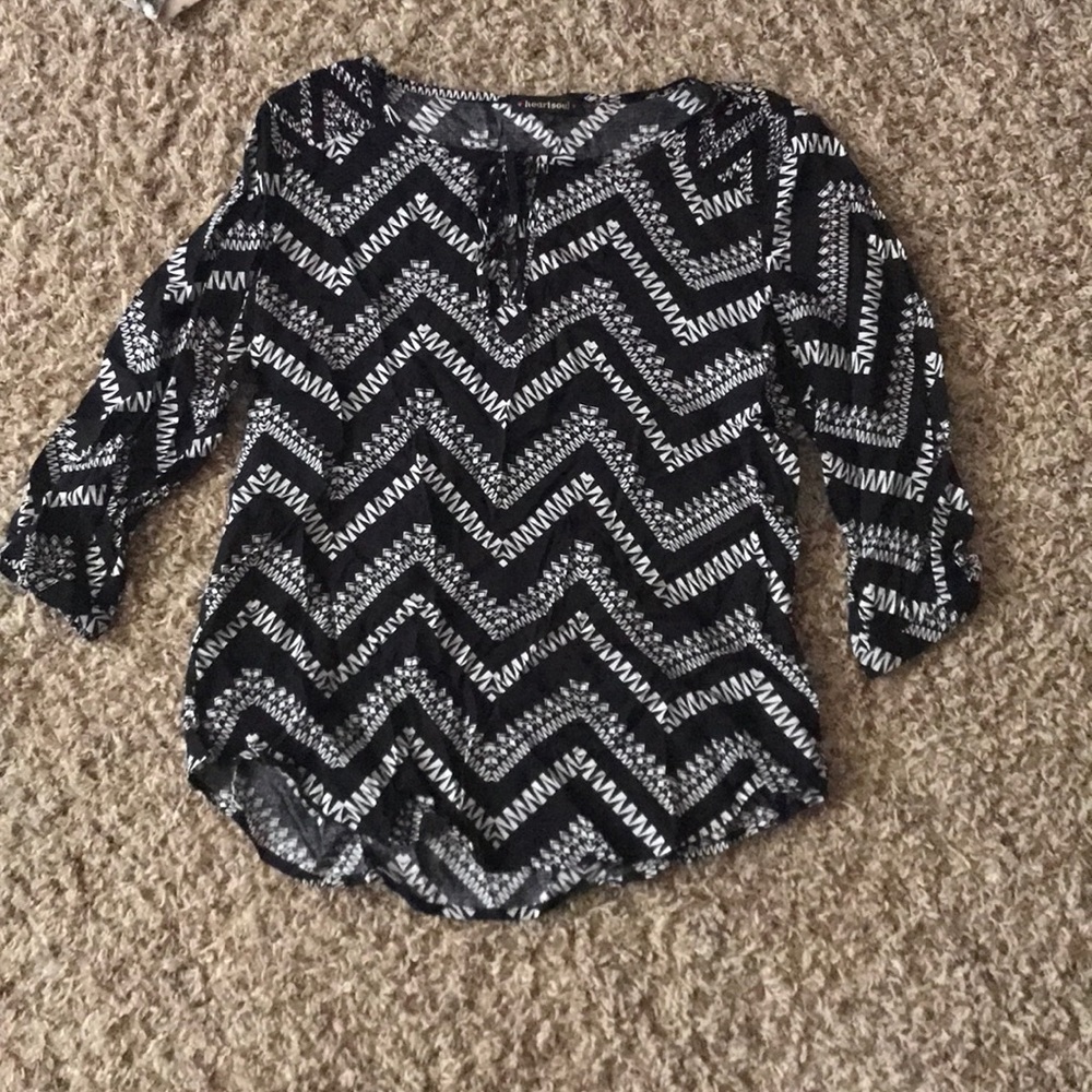 Black chevron blouse